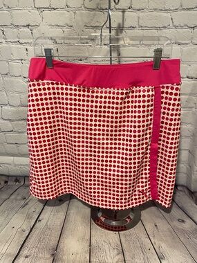 Puma Pink Polka Dot Women’s Skort with Hot Pink Waistband SzM